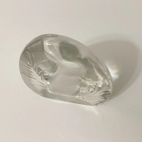 Vintage Crystal Easter Bunny Rabbit Paperweight Yugoslavia by Zajecar - Picture 15 of 15